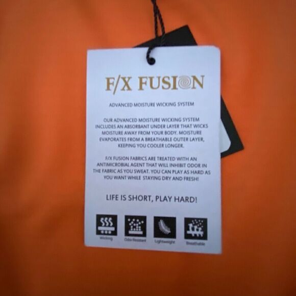 F/X Fusion Men's T-Shirt Size 2X Short Sleeve Crew Neck Pullover Orange Reg. New - Picture 8 of 12